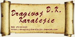 Dragivoj Karalejić vizit kartica